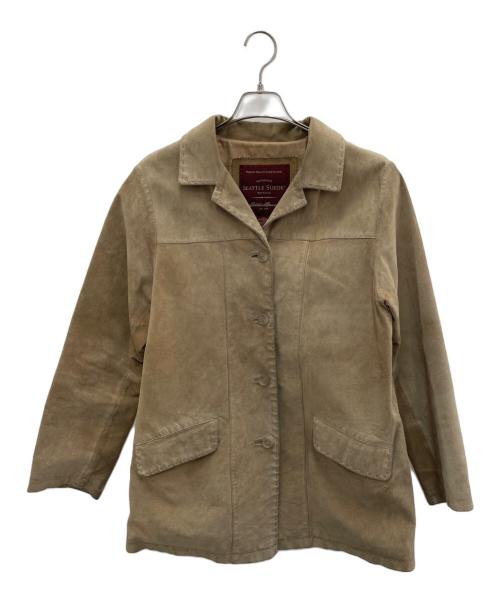 Eddie Bauer（エディーバウアー）Eddie Bauer (エディーバウアー) レザージャケット ベージュ サイズ:Lの古着・服飾アイテム