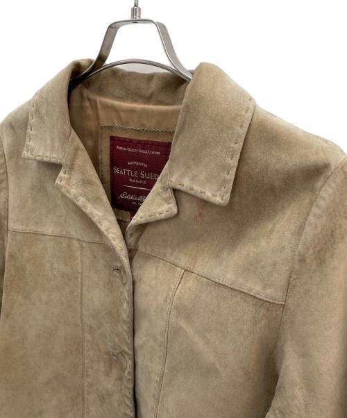 Eddie Bauer（エディーバウアー）Eddie Bauer (エディーバウアー) レザージャケット ベージュ サイズ:Lの古着・服飾アイテム