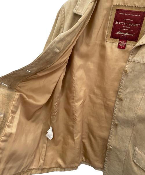 Eddie Bauer（エディーバウアー）Eddie Bauer (エディーバウアー) レザージャケット ベージュ サイズ:Lの古着・服飾アイテム
