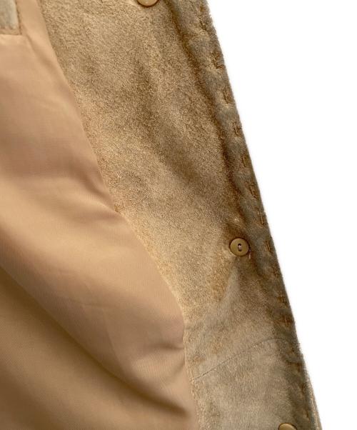 Eddie Bauer（エディーバウアー）Eddie Bauer (エディーバウアー) レザージャケット ベージュ サイズ:Lの古着・服飾アイテム