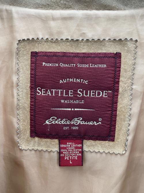 Eddie Bauer（エディーバウアー）Eddie Bauer (エディーバウアー) レザージャケット ベージュ サイズ:Lの古着・服飾アイテム