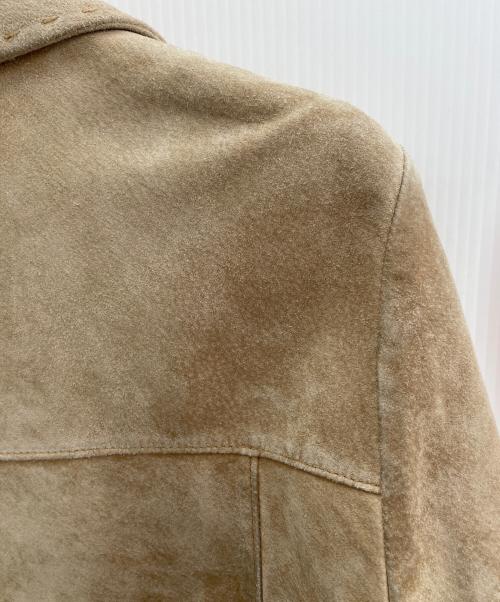 Eddie Bauer（エディーバウアー）Eddie Bauer (エディーバウアー) レザージャケット ベージュ サイズ:Lの古着・服飾アイテム