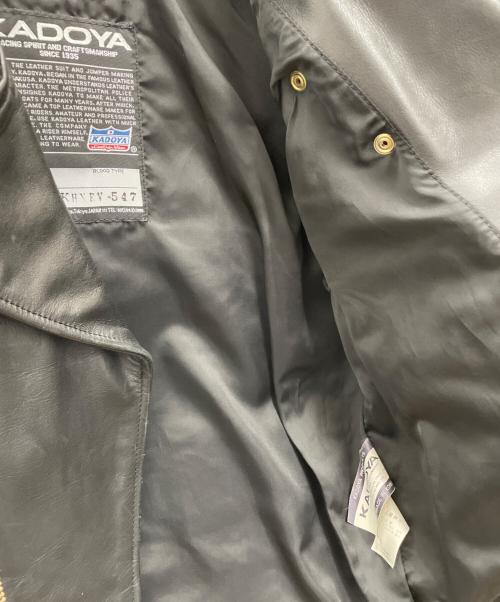 KADOYA（カドヤ）KADOYA (カドヤ) ダブルライダースジャケット ブラック サイズ:Lの古着・服飾アイテム