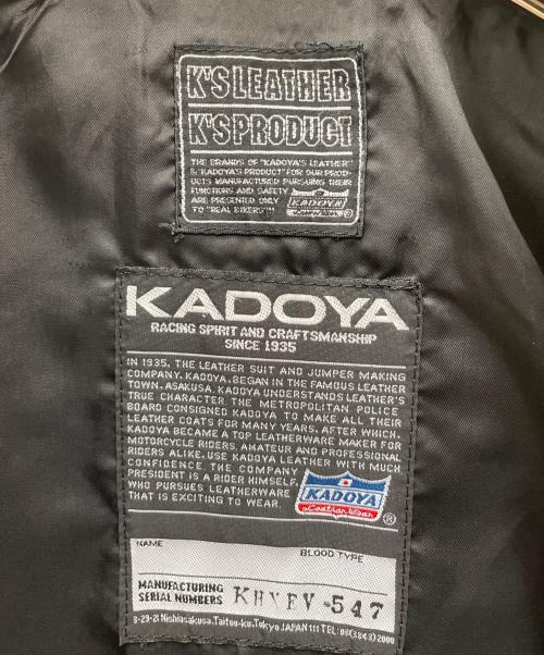 KADOYA（カドヤ）KADOYA (カドヤ) ダブルライダースジャケット ブラック サイズ:Lの古着・服飾アイテム
