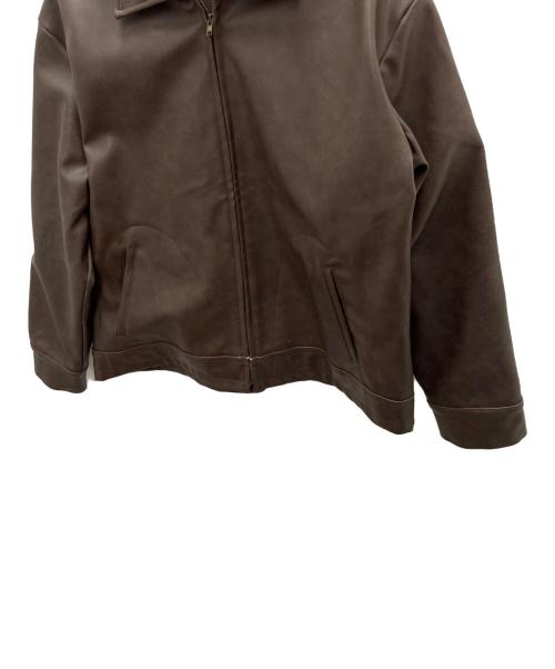 BACKERS（バッカーズ）BACKERS (バッカーズ) フェイクレザージャケット ブラウン サイズ:Lの古着・服飾アイテム