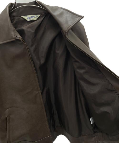 BACKERS（バッカーズ）BACKERS (バッカーズ) フェイクレザージャケット ブラウン サイズ:Lの古着・服飾アイテム
