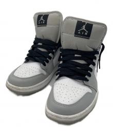 NIKE（ナイキ）の古着「Air Jordan 1 Mid "Light Smoke Grey」｜ホワイト×グレー