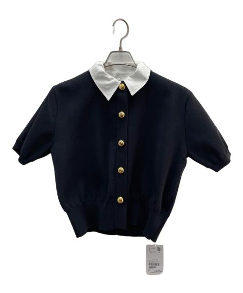 Adam et Rope（アダム エ ロペ）Adam et Rope (アダム エ ロペ) 半袖ブラウス ブラック サイズ:F 未使用品の古着・服飾アイテム