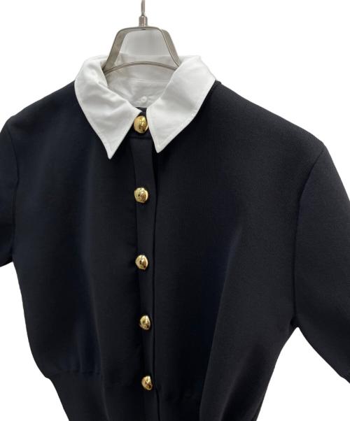 Adam et Rope（アダム エ ロペ）Adam et Rope (アダム エ ロペ) 半袖ブラウス ブラック サイズ:F 未使用品の古着・服飾アイテム