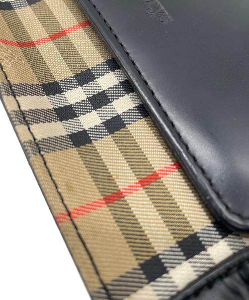 Burberry's（バーバリーズ）Burberry's (バーバリーズ) ハンドバッグ ブラック×ベージュの古着・服飾アイテム
