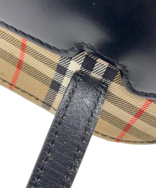 Burberry's（バーバリーズ）Burberry's (バーバリーズ) ハンドバッグ ブラック×ベージュの古着・服飾アイテム