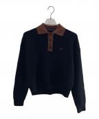 FRED PERRYフレッドペリー）の古着「厚手ニット」｜ブラック×ブラウン