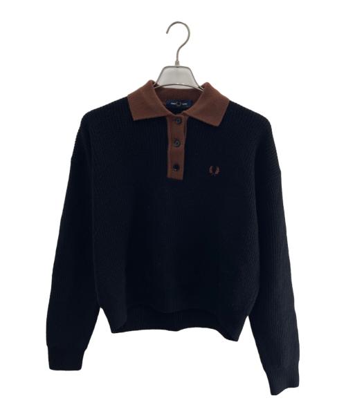 FRED PERRY（フレッドペリー）FRED PERRY (フレッドペリー) 厚手ニット ブラック×ブラウン サイズ:10 未使用品の古着・服飾アイテム