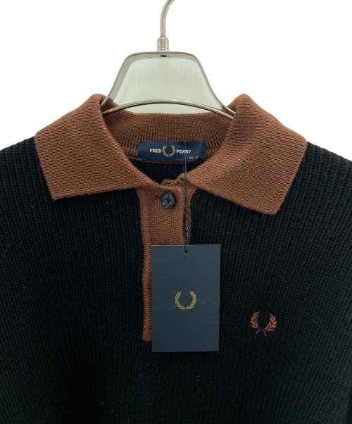 FRED PERRY（フレッドペリー）FRED PERRY (フレッドペリー) 厚手ニット ブラック×ブラウン サイズ:10 未使用品の古着・服飾アイテム