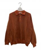 yashikiヤシキ）の古着「長袖ポロシャツ」｜ブラウン