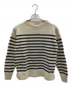 oldderby Knitwearオールドダービーニットウェア）の古着「厚手ニット」｜ホワイト×ネイビー