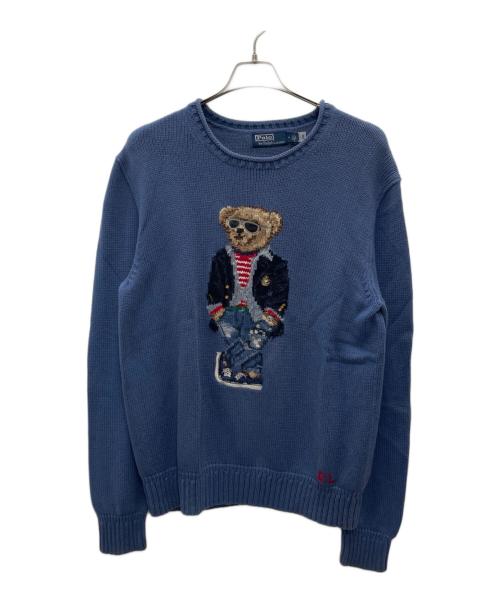 POLO RALPH LAUREN（ポロ・ラルフローレン）POLO RALPH LAUREN (ポロ・ラルフローレン) 厚手ニット ブルー サイズ:Mの古着・服飾アイテム