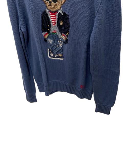 POLO RALPH LAUREN（ポロ・ラルフローレン）POLO RALPH LAUREN (ポロ・ラルフローレン) 厚手ニット ブルー サイズ:Mの古着・服飾アイテム