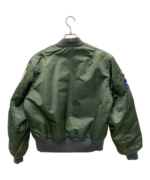 CORINTH（コリンス）CORINTH (コリンス) MA-1ジャケット グリーン×オレンジ サイズ:Mの古着・服飾アイテム