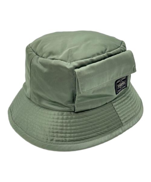 PORTER（ポーター）PORTER (ポーター) BEAMS (ビームス) バケットハット グリーン×オレンジの古着・服飾アイテム