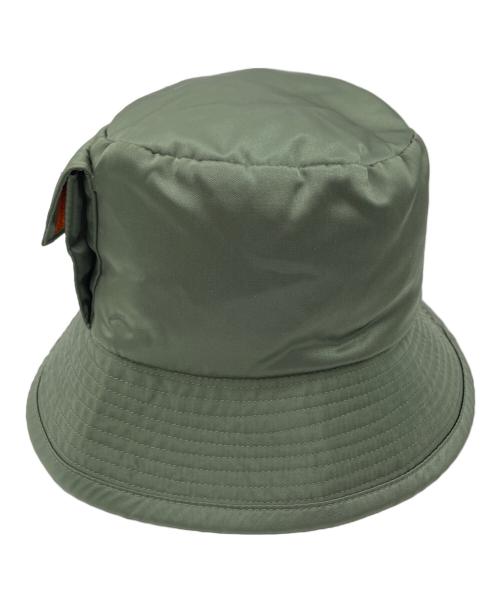 PORTER（ポーター）PORTER (ポーター) BEAMS (ビームス) バケットハット グリーン×オレンジの古着・服飾アイテム