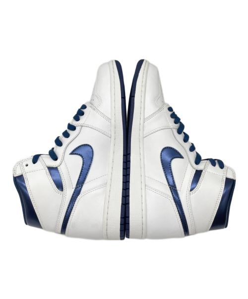 NIKE（ナイキ）NIKE (ナイキ) ハイカットスニーカー ホワイト×ネイビー サイズ:26 未使用品の古着・服飾アイテム