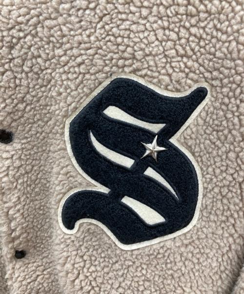 Schott（ショット）Schott (ショット) ボアスタジアムジャケット ベージュ サイズ:Mの古着・服飾アイテム