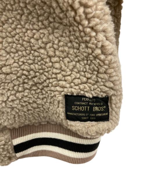 Schott（ショット）Schott (ショット) ボアスタジアムジャケット ベージュ サイズ:Mの古着・服飾アイテム