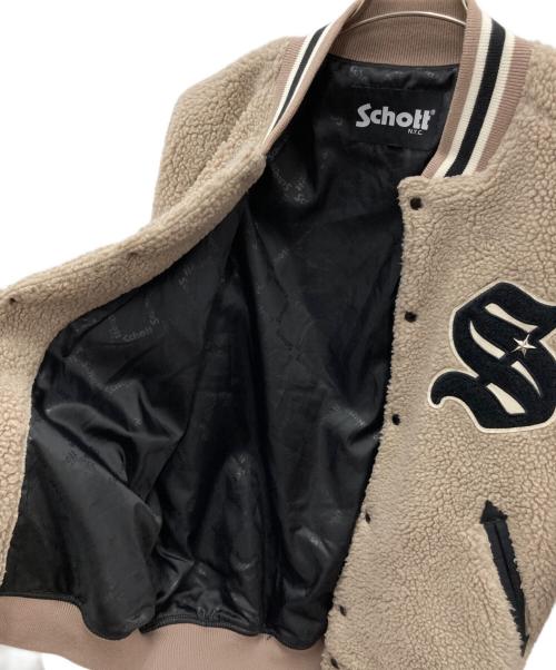 Schott（ショット）Schott (ショット) ボアスタジアムジャケット ベージュ サイズ:Mの古着・服飾アイテム