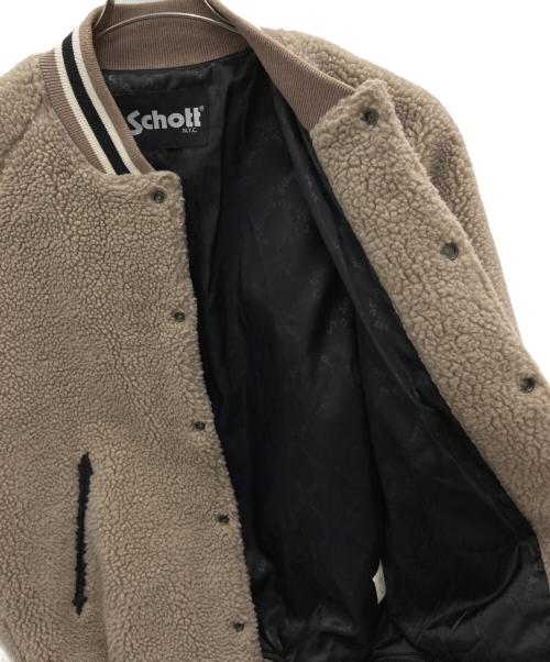 Schott（ショット）Schott (ショット) ボアスタジアムジャケット ベージュ サイズ:Mの古着・服飾アイテム