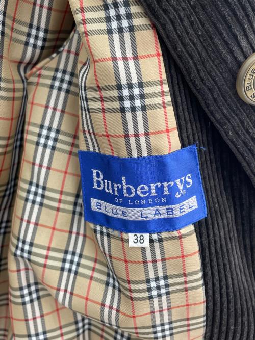 BURBERRY BLUE LABEL（バーバリー ブルー レーベル）BURBERRY BLUE LABEL (バーバリー ブルー レーベル) コーデュロイジャケット ブラウン サイズ:38の古着・服飾アイテム