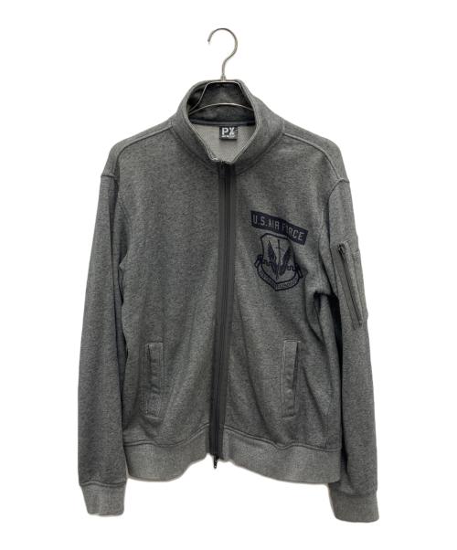 AVIREX（アヴィレックス）AVIREX (アヴィレックス) スタンドジップスウェット グレー サイズ:Lの古着・服飾アイテム