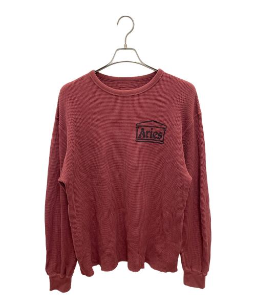 ARIES（アリーズ）ARIES (アリーズ) 長袖カットソー レッド サイズ:Sの古着・服飾アイテム