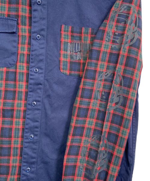 BILLIONAIRE BOYS CLUB（ビリオネアボーイズクラブ）BILLIONAIRE BOYS CLUB (ビリオネアボーイズクラブ) CUT & SEW CHECK SHIRT マルチカラー サイズ:Lの古着・服飾アイテム