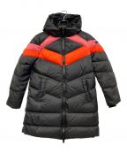 DIESELディーゼル）の古着「切替配色ダウンコート」｜ブラック×レッド×ピンク