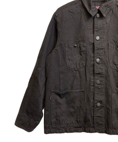 BUDSPOOL（バッズプール）BUDSPOOL (バッズプール) GAKKIN (ガッキン) デニムジャケット ブラック サイズ:XLの古着・服飾アイテム