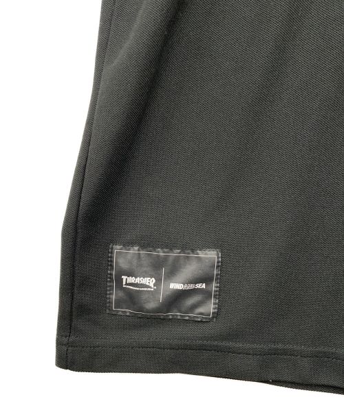 WIND AND SEA×THRASHER（ウィンダンシー×スラッシャー）WIND AND SEA×THRASHER (ウィンダンシー×スラッシャー) ポロシャツ ブラック サイズ:Sの古着・服飾アイテム