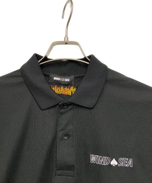 WIND AND SEA×THRASHER（ウィンダンシー×スラッシャー）WIND AND SEA×THRASHER (ウィンダンシー×スラッシャー) ポロシャツ ブラック サイズ:Sの古着・服飾アイテム