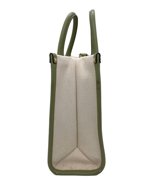 MICHAEL KORS（マイケル・コース）MICHAEL KORS (マイケルコース) ハンドバッグ ピスタチオ×アイボリーの古着・服飾アイテム