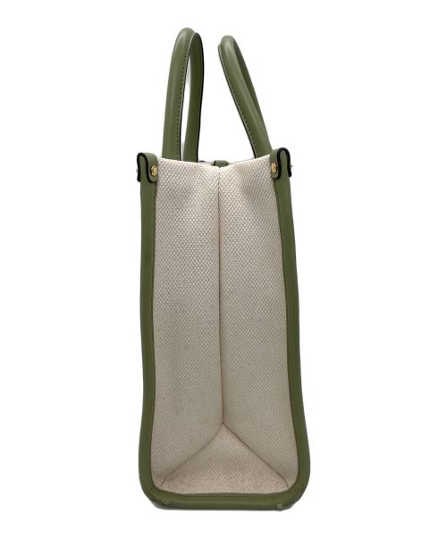 MICHAEL KORS（マイケル・コース）MICHAEL KORS (マイケルコース) ハンドバッグ ピスタチオ×アイボリーの古着・服飾アイテム