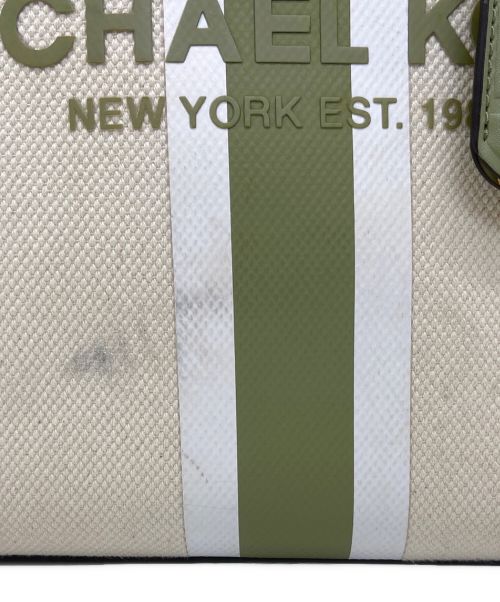 MICHAEL KORS（マイケル・コース）MICHAEL KORS (マイケルコース) ハンドバッグ ピスタチオ×アイボリーの古着・服飾アイテム