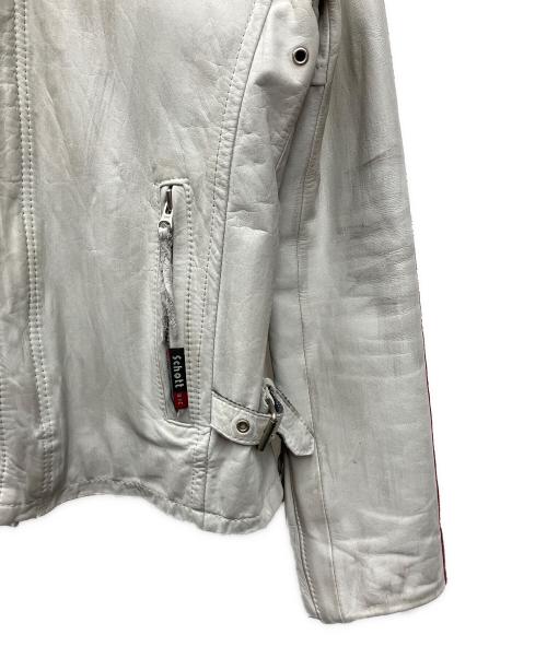 Schott（ショット）Schott (ショット) シングルライダースジャケット ホワイト サイズ:Ｓの古着・服飾アイテム