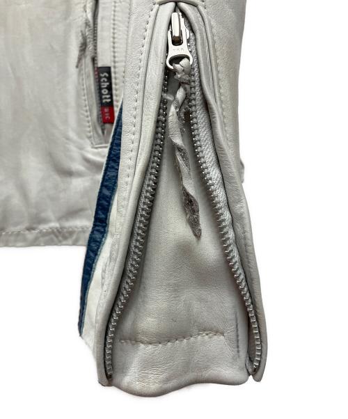 Schott（ショット）Schott (ショット) シングルライダースジャケット ホワイト サイズ:Ｓの古着・服飾アイテム