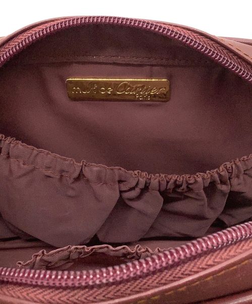 Cartier（カルティエ）Cartier (カルティエ) ハンドポーチ ボルドーの古着・服飾アイテム