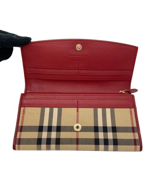 BRBERRY（バーバリー）BRBERRY (バーバリー) 長財布 レッドの古着・服飾アイテム