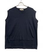 ENFOLDエンフォルド）の古着「ミラノリブvネックカットソー」｜ブラック