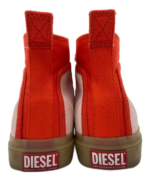DISEL（ディーゼル）DISEL (ディーゼル) ハイカットスニーカー レッド サイズ:26.5cmの古着・服飾アイテム