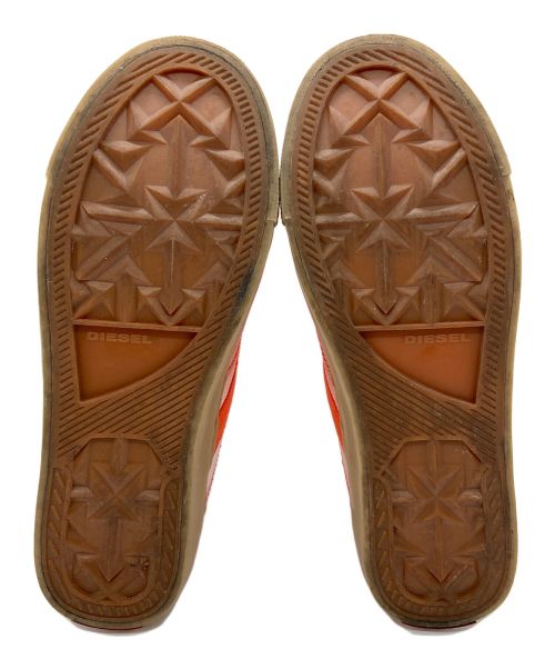 DISEL（ディーゼル）DISEL (ディーゼル) ハイカットスニーカー レッド サイズ:26.5cmの古着・服飾アイテム