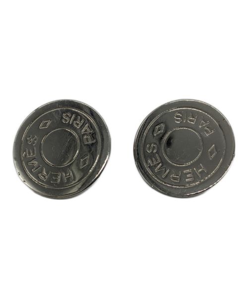 HERMES（エルメス）HERMES (エルメス) コインイヤリング シルバーカラーの古着・服飾アイテム