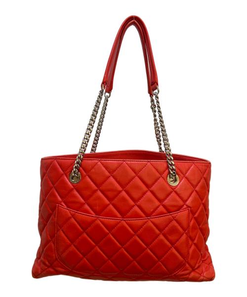 CHANEL（シャネル）CHANEL (シャネル) チェーントートバッグ レッドの古着・服飾アイテム